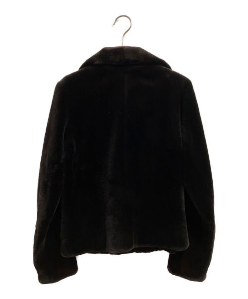 BALENCIAGA（バレンシアガ）BALENCIAGA (バレンシアガ) シェアードミンク ライダースジャケット ブラウン サイズ:36の古着・服飾アイテム