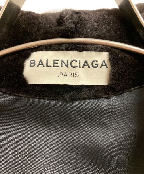 BALENCIAGA（バレンシアガ）BALENCIAGA (バレンシアガ) シェアードミンク ライダースジャケット ブラウン サイズ:36の古着・服飾アイテム