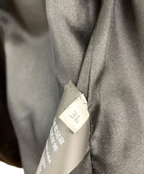 BALENCIAGA（バレンシアガ）BALENCIAGA (バレンシアガ) シェアードミンク ライダースジャケット ブラウン サイズ:36の古着・服飾アイテム