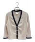 CHANEL（シャネル）の古着「Vネックコットンカーディガン」｜アイボリー×ネイビー