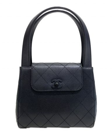 CHANEL】エナメルココマークターンロックハンドバッグ 中古・古着通販】CHANEL (シャネル) ココマークターンロック