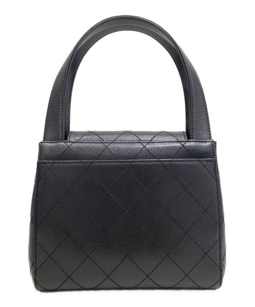 CHANEL（シャネル）CHANEL (シャネル) ココマークターンロックハンドバッグ オールブラックの古着・服飾アイテム