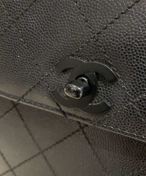 CHANEL（シャネル）CHANEL (シャネル) ココマークターンロックハンドバッグ オールブラックの古着・服飾アイテム