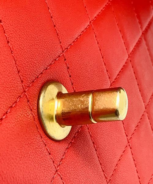 CHANEL（シャネル）CHANEL (シャネル) マトラッセ パールチェーンショルダーバッグ レッドの古着・服飾アイテム