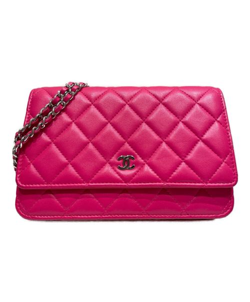 CHANEL（シャネル）CHANEL (シャネル) マトラッセチェーンウォレット ピンク サイズ:19の古着・服飾アイテム