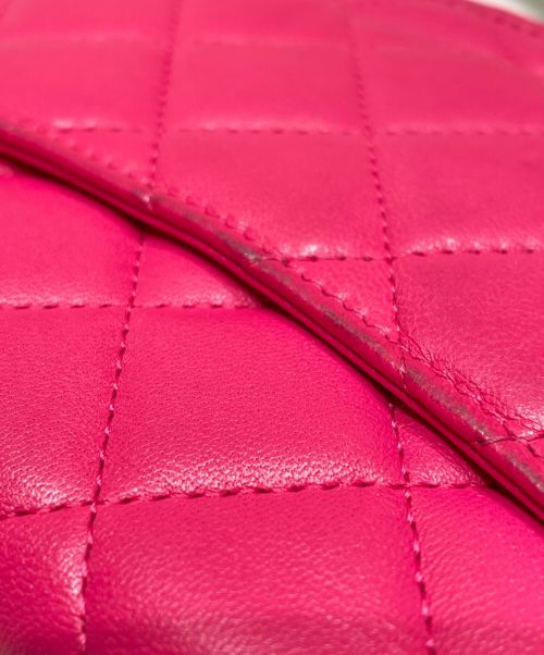 CHANEL（シャネル）CHANEL (シャネル) マトラッセチェーンウォレット ピンク サイズ:19の古着・服飾アイテム