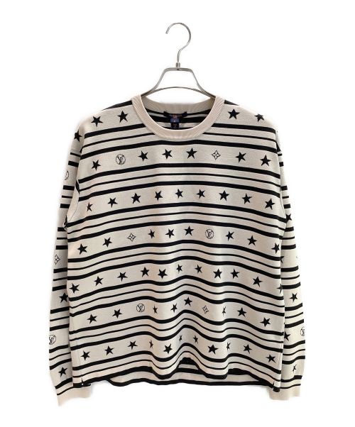 LOUIS VUITTON（ルイ ヴィトン）LOUIS VUITTON (ルイ ヴィトン) サマースターダストプルオーバー ブラック×ホワイト サイズ:Mの古着・服飾アイテム
