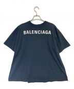 BALENCIAGAバレンシアガ）の古着「バックロゴTシャツ」｜ネイビー