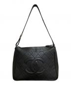 CHANELシャネル）の古着「マトラッセショルダーバッグ」｜ブラック