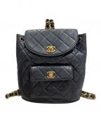 CHANELシャネル）の古着「マトラッセリュック」｜ブラック