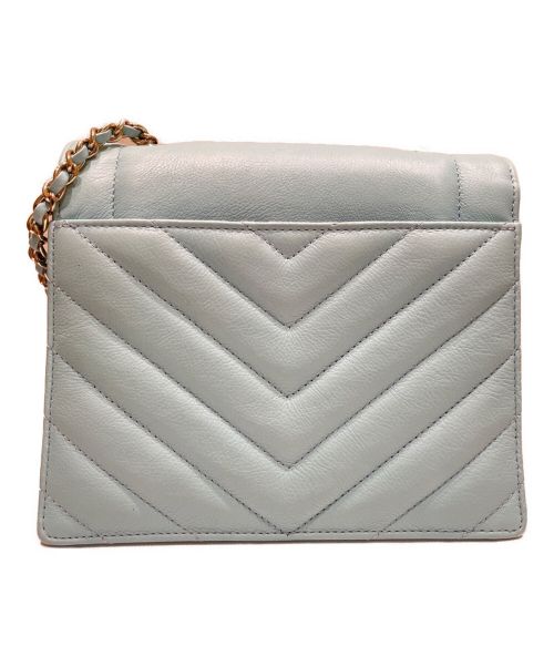 CHANEL（シャネル）CHANEL (シャネル) シェブロンチェーンショルダーバッグ スカイブルー サイズ:-の古着・服飾アイテム