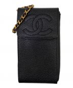 CHANELシャネル）の古着「チェーンポシェット」｜ブラック