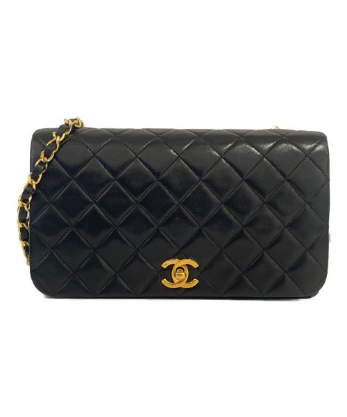 CHANEL（シャネル）CHANEL (シャネル) フルフラップチェーンショルダーバッグ ブラック サイズ:-の古着・服飾アイテム
