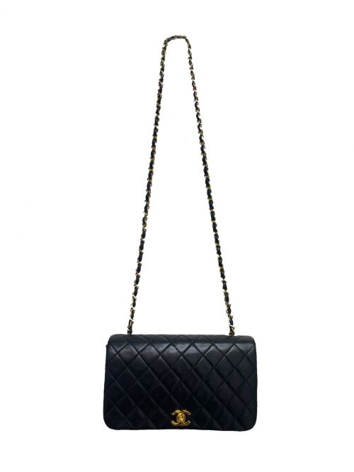 CHANEL（シャネル）CHANEL (シャネル) フルフラップチェーンショルダーバッグ ブラック サイズ:-の古着・服飾アイテム