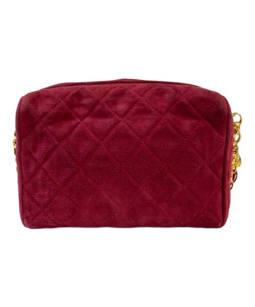 CHANEL（シャネル）CHANEL (シャネル) フリンジ・ビジューショルダーバッグ ボルドーの古着・服飾アイテム