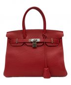 HERMESエルメス）の古着「バーキン 30/シルバー金具/トリヨンクレマンス/レッド/A刻印」｜レッド