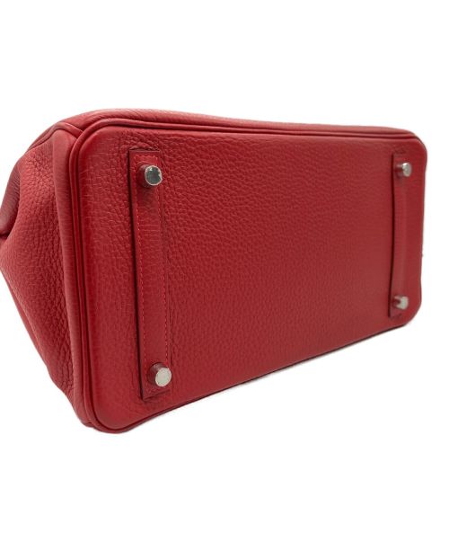 HERMES（エルメス）HERMES (エルメス) バーキン 30/シルバー金具/トリヨンクレマンス/レッド/A刻印 レッド サイズ:30の古着・服飾アイテム