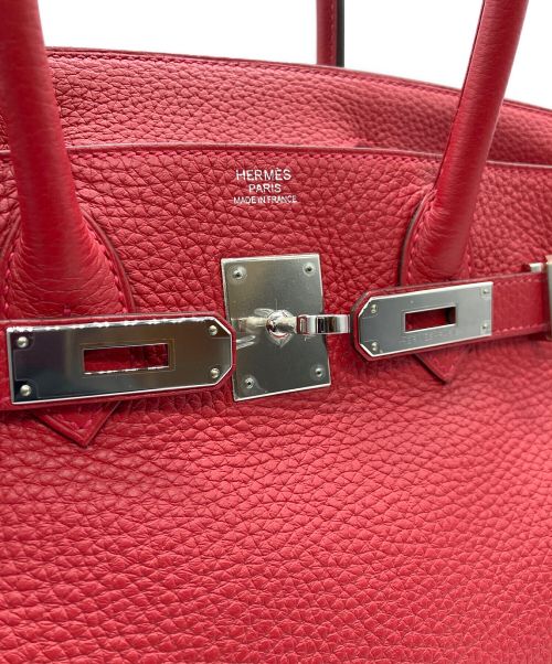 HERMES（エルメス）HERMES (エルメス) バーキン 30/シルバー金具/トリヨンクレマンス/レッド/A刻印 レッド サイズ:30の古着・服飾アイテム