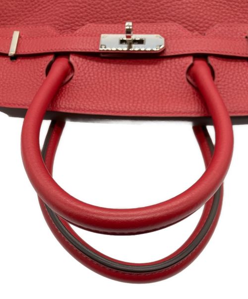 HERMES（エルメス）HERMES (エルメス) バーキン 30/シルバー金具/トリヨンクレマンス/レッド/A刻印 レッド サイズ:30の古着・服飾アイテム
