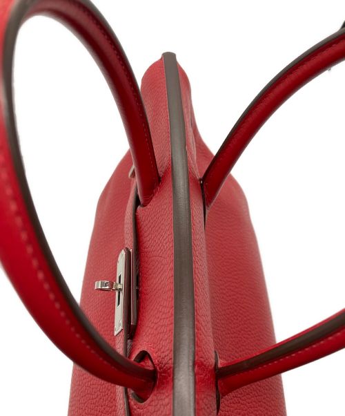 HERMES（エルメス）HERMES (エルメス) バーキン 30/シルバー金具/トリヨンクレマンス/レッド/A刻印 レッド サイズ:30の古着・服飾アイテム