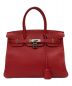 HERMES（エルメス）の古着「バーキン 30/シルバー金具/トリヨンクレマンス/レッド/A刻印」｜レッド