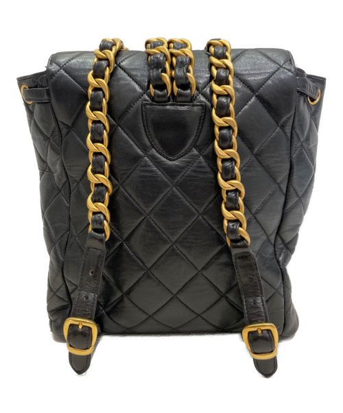 CHANEL（シャネル）CHANEL (シャネル) マトラッセリュック ブラック×ゴールドの古着・服飾アイテム