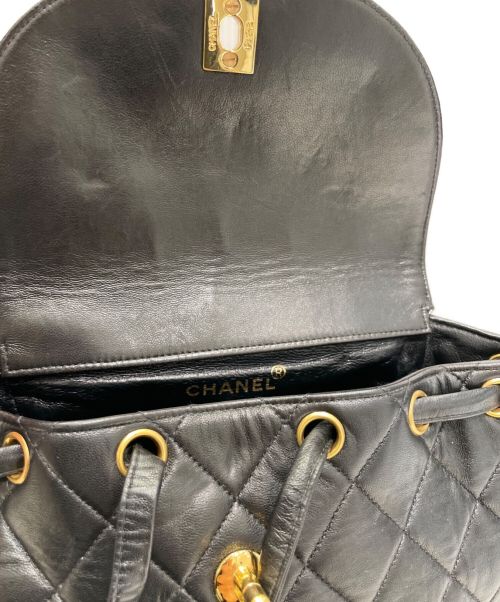 CHANEL（シャネル）CHANEL (シャネル) マトラッセリュック ブラック×ゴールドの古着・服飾アイテム
