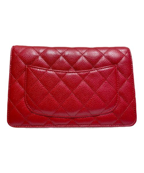 CHANEL（シャネル）CHANEL (シャネル) マトラッセチェーンショルダーバッグ レッド サイズ:-の古着・服飾アイテム