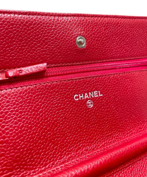 CHANEL（シャネル）CHANEL (シャネル) マトラッセチェーンショルダーバッグ レッド サイズ:-の古着・服飾アイテム