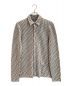 DIOR HOMME（ディオール オム）の古着「Oblique Overshirt/オブリークコットンニットシャツ」｜ホワイト×ブラウン