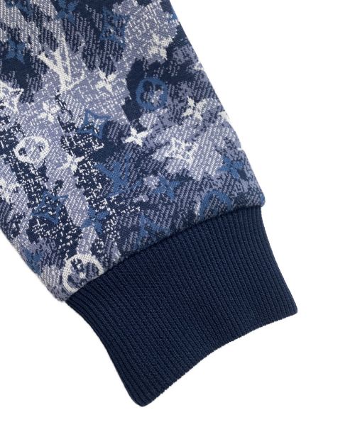 LOUIS VUITTON（ルイ ヴィトン）LOUIS VUITTON (ルイ ヴィトン) タペストリーモノグラムスウェットシャツ ネイビー×ブルー サイズ:XSの古着・服飾アイテム