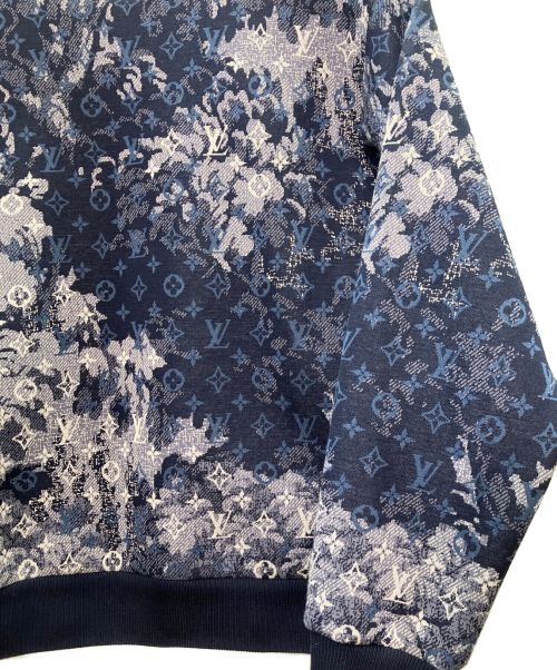 LOUIS VUITTON（ルイ ヴィトン）LOUIS VUITTON (ルイ ヴィトン) タペストリーモノグラムスウェットシャツ ネイビー×ブルー サイズ:XSの古着・服飾アイテム