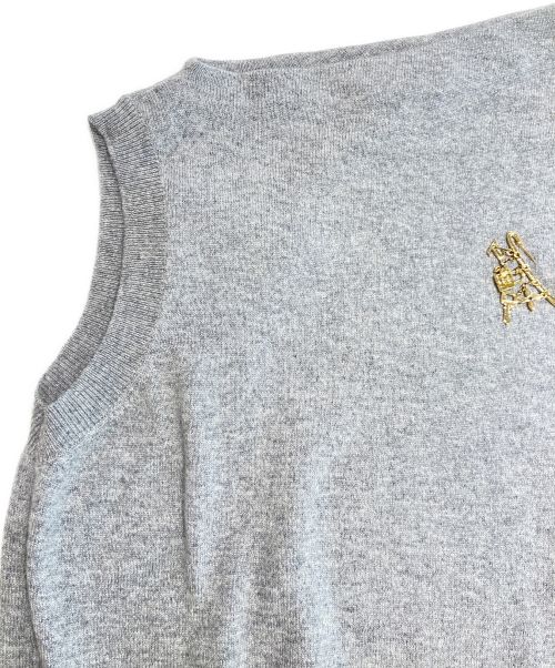 LOUIS VUITTON（ルイ ヴィトン）LOUIS VUITTON (ルイ ヴィトン) カシミヤ装飾ノースリーブ変形ニット グレー サイズ:Mの古着・服飾アイテム