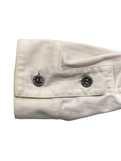 CHANEL（シャネル）CHANEL (シャネル) ボア付きデニムジャケット ライトピンク サイズ:38の古着・服飾アイテム