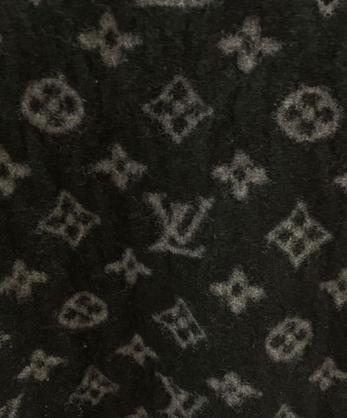 LOUIS VUITTON（ルイ ヴィトン）LOUIS VUITTON (ルイ ヴィトン) ハーフアンドハーフモノグラムクルーネックニット ブラック サイズ:Lの古着・服飾アイテム