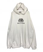 BALENCIAGAバレンシアガ）の古着「ロゴプルオーバーパーカー」｜ホワイト