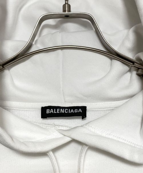 BALENCIAGA（バレンシアガ）BALENCIAGA (バレンシアガ) ロゴプルオーバーパーカー ホワイト サイズ:XLの古着・服飾アイテム