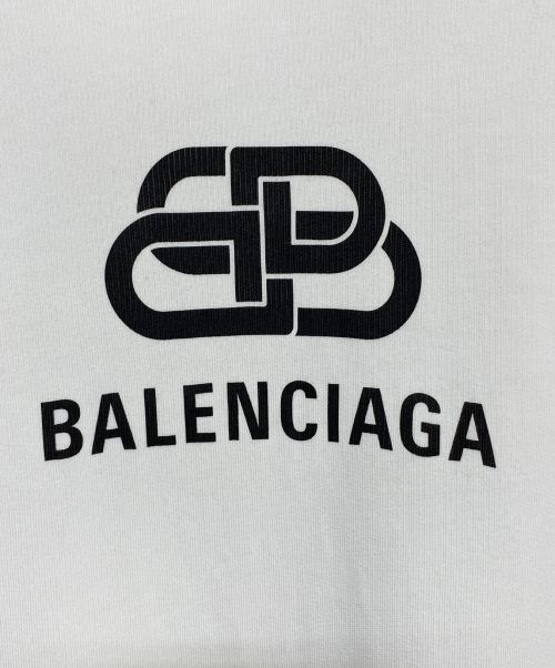 BALENCIAGA（バレンシアガ）BALENCIAGA (バレンシアガ) ロゴプルオーバーパーカー ホワイト サイズ:XLの古着・服飾アイテム