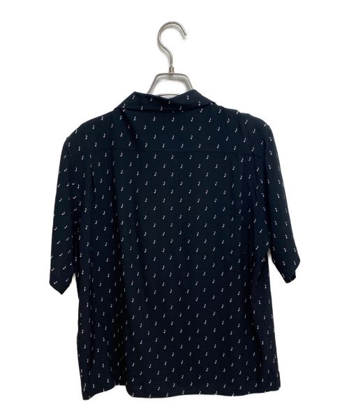 CELINE（セリーヌ）CELINE (セリーヌ) ミュージックノートオープンカラーシャツ ブラック サイズ:39の古着・服飾アイテム