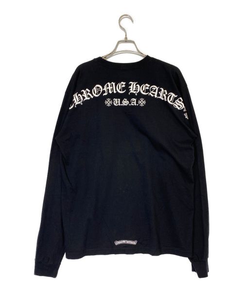 CHROME HEARTS（クロムハーツ）CHROME HEARTS (クロムハーツ) 長袖ポケットロゴTシャツ ブラック サイズ:XLの古着・服飾アイテム