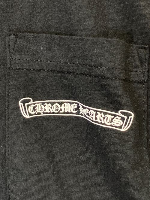 CHROME HEARTS（クロムハーツ）CHROME HEARTS (クロムハーツ) 長袖ポケットロゴTシャツ ブラック サイズ:XLの古着・服飾アイテム