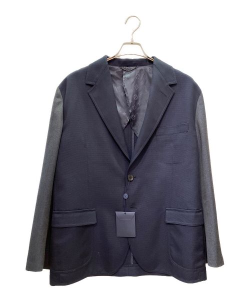 LOUIS VUITTON（ルイ ヴィトン）LOUIS VUITTON (ルイ ヴィトン) 切替デザイン2Bテーラードジャケット ネイビー サイズ:52の古着・服飾アイテム