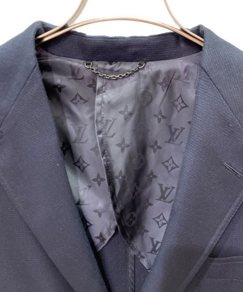 LOUIS VUITTON（ルイ ヴィトン）LOUIS VUITTON (ルイ ヴィトン) 切替デザイン2Bテーラードジャケット ネイビー サイズ:52の古着・服飾アイテム