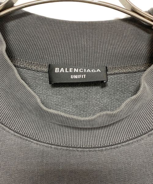 BALENCIAGA（バレンシアガ）BALENCIAGA (バレンシアガ) print mocneck sweat グレー サイズ:XSの古着・服飾アイテム