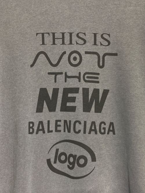BALENCIAGA（バレンシアガ）BALENCIAGA (バレンシアガ) print mocneck sweat グレー サイズ:XSの古着・服飾アイテム