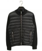 MONCLERモンクレール）の古着「ダウン切替ニットジャケット」｜ブラック