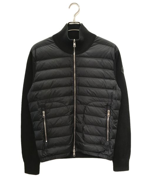 MONCLER（モンクレール）MONCLER (モンクレール) ダウン切替ニットジャケット ブラック サイズ:Mの古着・服飾アイテム