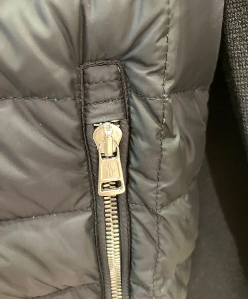 MONCLER（モンクレール）MONCLER (モンクレール) ダウン切替ニットジャケット ブラック サイズ:Mの古着・服飾アイテム
