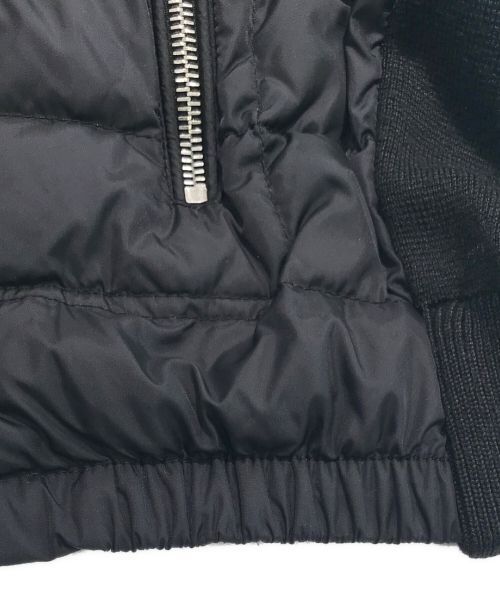 MONCLER（モンクレール）MONCLER (モンクレール) ダウン切替ニットジャケット ブラック サイズ:Mの古着・服飾アイテム
