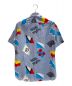 LOUIS VUITTON (ルイ ヴィトン) ダミエ ガストン フラッグプリントコットンシャツ ブルー サイズ:L：59800円